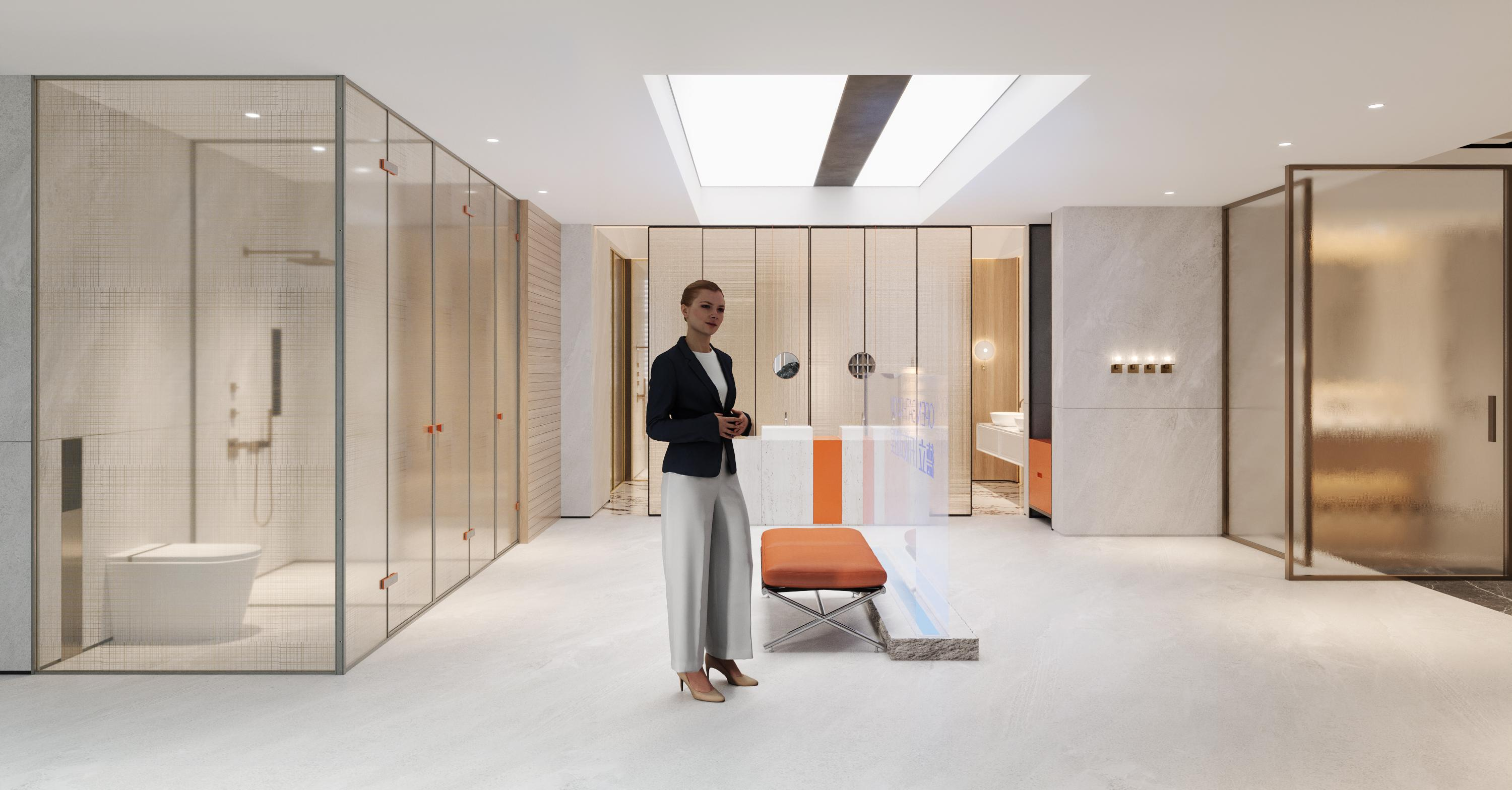 德立開放式浴室