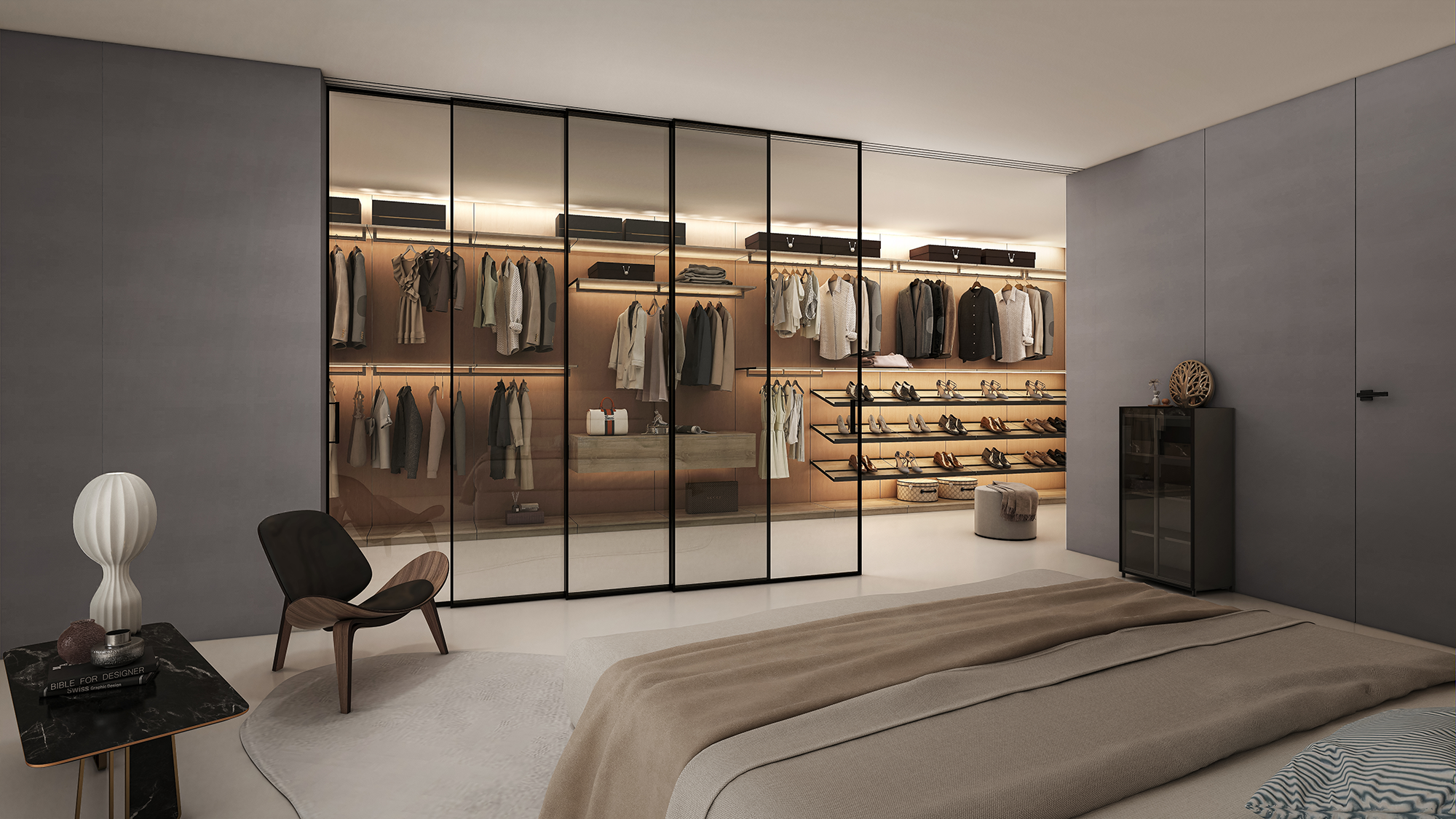 1 SW4四活 衣帽間-雅黑-灰玻